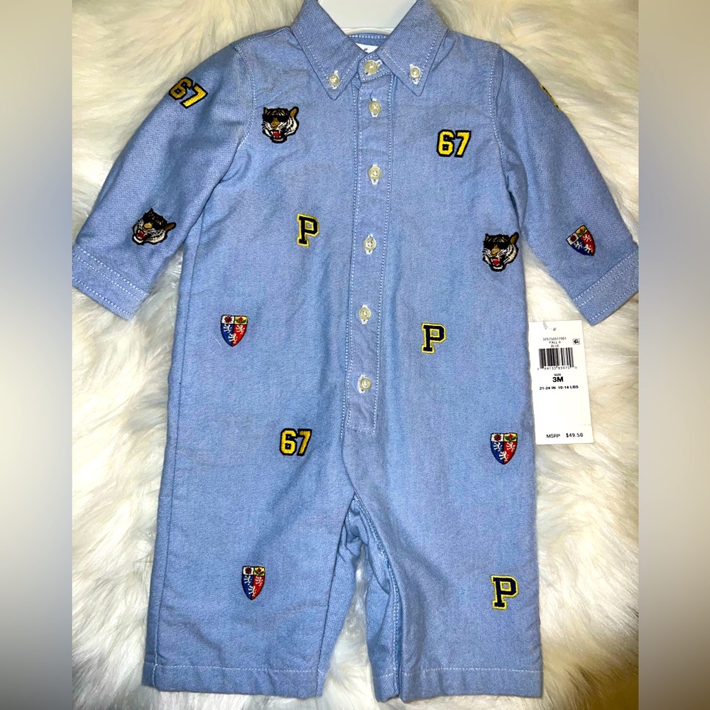 COPY - New🌟Ralph Lauren 🌟Fall II Blue 🌟Infant Jumpsuit🌟3 Mth